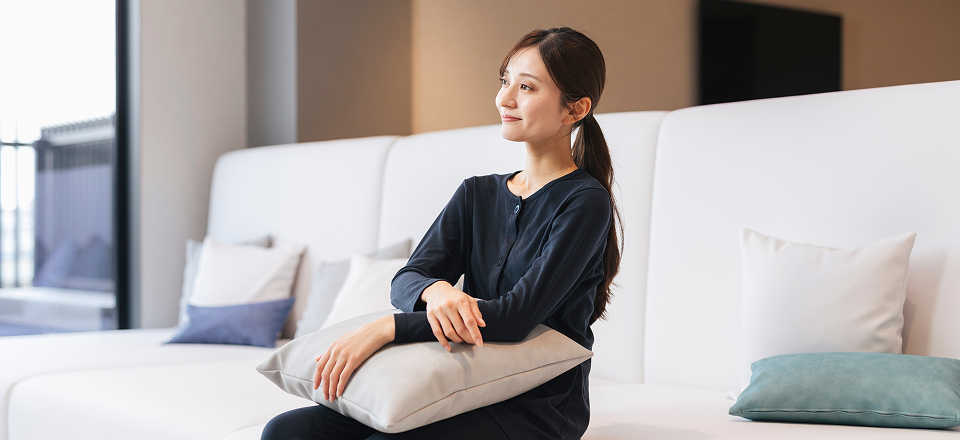 ウェルカムドリンクと一口サイズのお菓子を食べながらゆっくり休息いただけます。