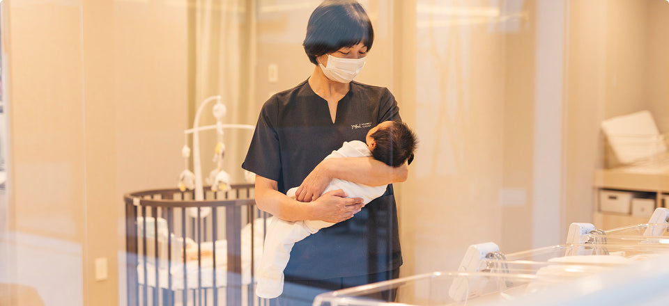 画像：ベビールームでのお預かり風景